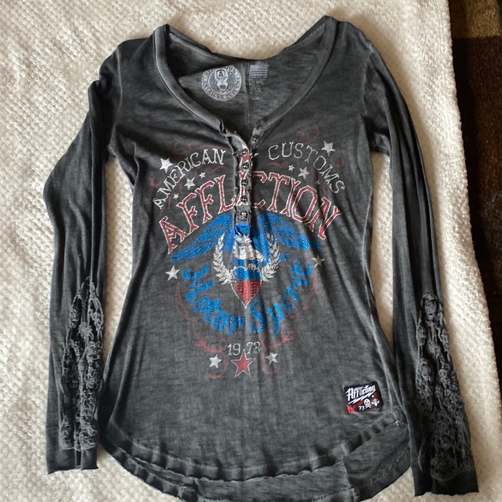 Affliction Long Sleeve American Custom Shirt